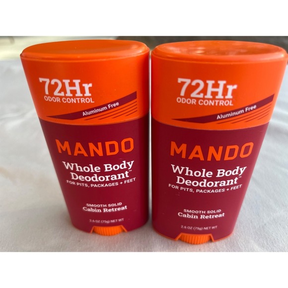 Mando Whole Body Deodorant Cabin Retreat 2.6oz Aluminum Free Lot of 2 - Picture 3 of 3